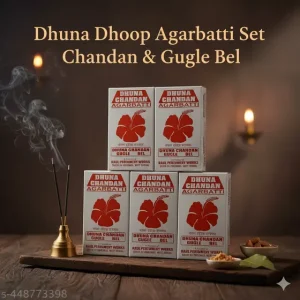 Dhuna Dhoop Agarbatti Set – Chandan & Gugle Bel,