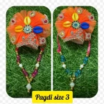 Combo Pack of 3 Laddu Gopal Pagdi Set and 3 Trendy Mala