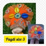 Combo Pack of 3 Laddu Gopal Pagdi Set and 3 Trendy Mala