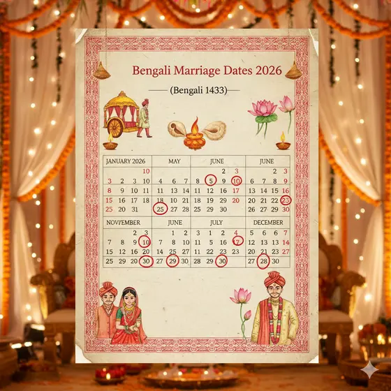 Printed Bengali Marriage Dates 2026 (Bengali Year 1433)