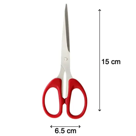 Stainless Steel Scissors With Plastic Handle Grip