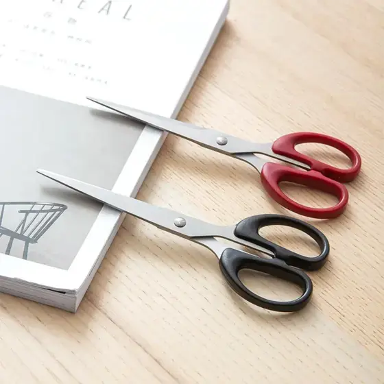 Stainless Steel Scissors With Plastic Handle Grip