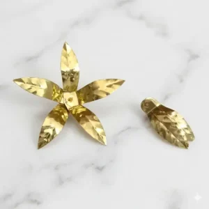 Traditional Brass Mango Leaves for Sacred Hindu Rituals