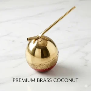 Brass Coconut for Puja & Mangal Kalash | Traditional Brass Nariyal