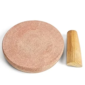 Pure Sandalwood Stick with Stone Chandan Rubbing Chakla/Pata