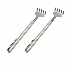 2 Pcs Extendable Back Scratcher Stick for Instant Itch Relief | Telescopic Back Scratcher with Stainless Steel Claw | Portable Scratching Hand Stick for Back, Neck & Body | Set of 2