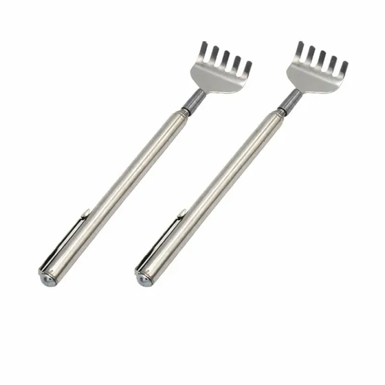 2 Pcs Extendable Back Scratcher Stick for Instant Itch Relief | Telescopic Back Scratcher with Stainless Steel Claw | Portable Scratching Hand Stick for Back, Neck & Body | Set of 2