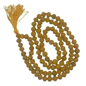 Haldi Mala (Turmeric Rosary/Bagla mukhi) for Men & Women (7mm, 108+1 Beads) - Natural Beads - Pack of 1