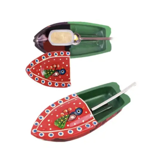 Handcrafted Vintage Tin Pop-Pop Steam Boat Toy (14cm) – Classic Indian Mechanical Water Boat with Candle, Wick Holder & Funnel | Traditional Educational Science Toy for Kids & Collectors