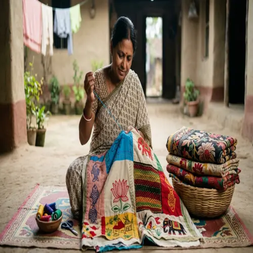 The Craftsmanship Behind Kantha Stitch Embroidery