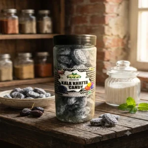 Premium Kala Khatta & Tangy Orange Candy Combo Pack | Vintage Style Boiled Sugar Sweets Jars | Indian Chatpata Digestif & Citrus Hard Candies Pack of 2