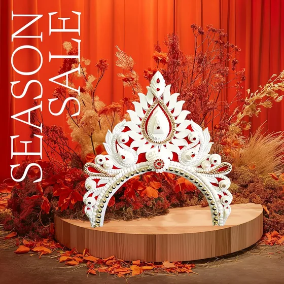 White Wedding Solar Biyer Mukut