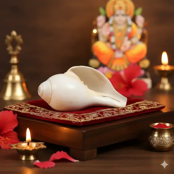 Shankh (Conch Shell Blowing Shankh)