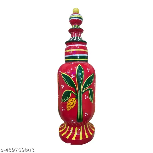 Elegant Handmade Ganesha Gach Kouto For Wedding and Annaprashan | Sindur Box | Wooden Sindoor Dani | Design Sindhora Big Round Sindoor Box/Kumkum Dani, Sindoor Box For Women