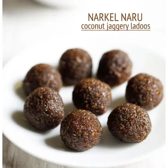 Gurer Narkeler Naru | Coconut Jaggery Ladoos
